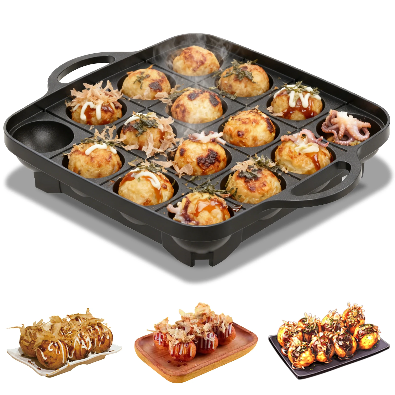 Takoyaki Grill Plate - Forma do Takoyaki z 16 otworami,