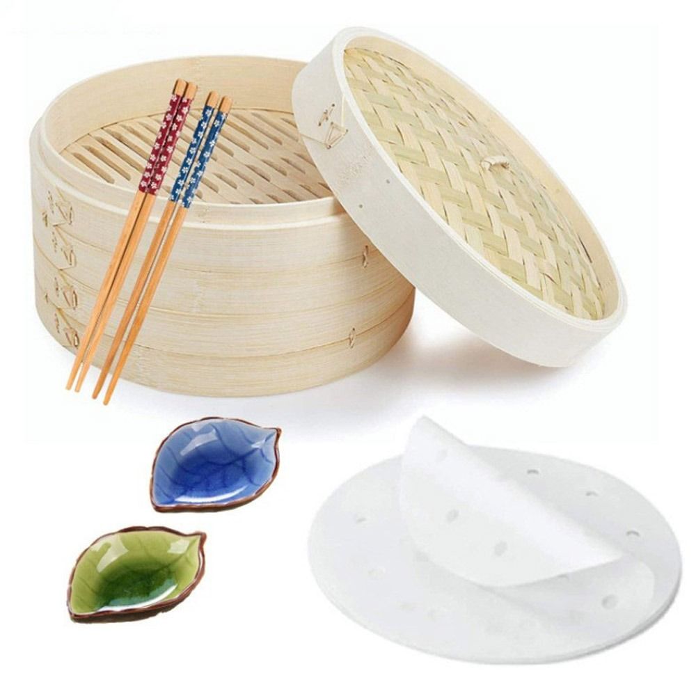 Bao Steamer Bamboo - Chiński parowar bambusowy, parowar do dim