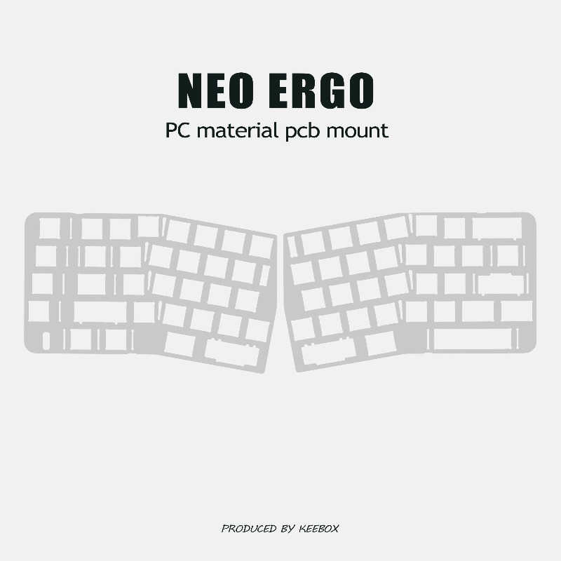 Crepe Pan Carbon - Płytka pozycjonująca Neo Ergo Keyboard, personalizowana,