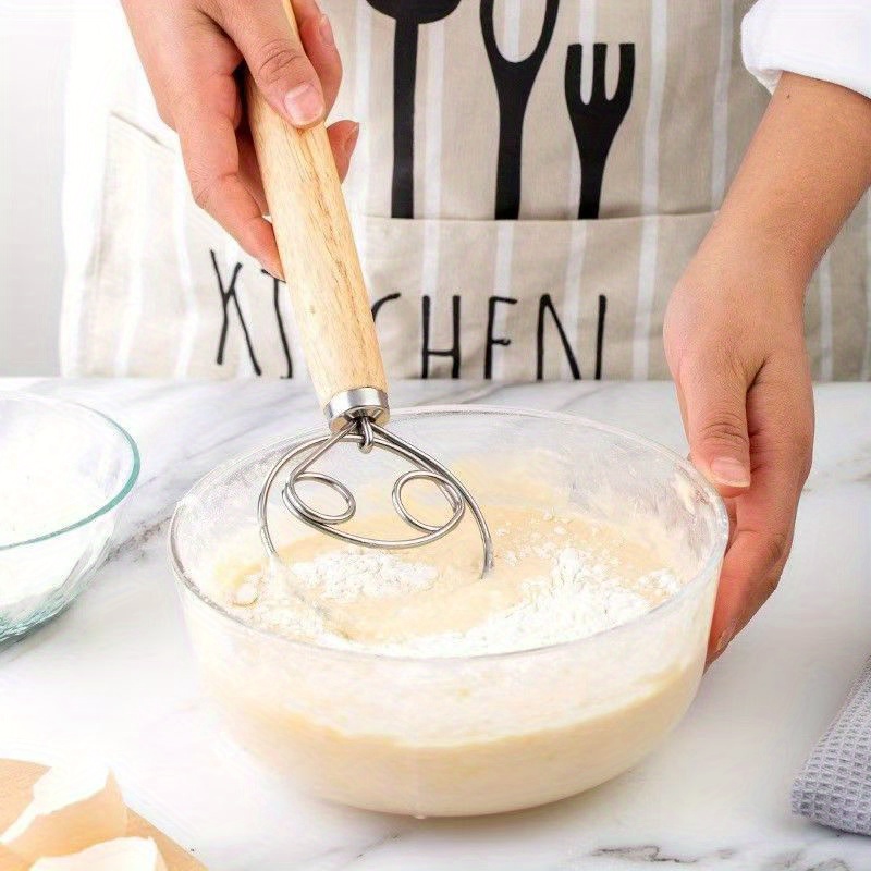 Danish Pancake Pan - Ręczny mikser do ciasta, daniowska trzepaczka