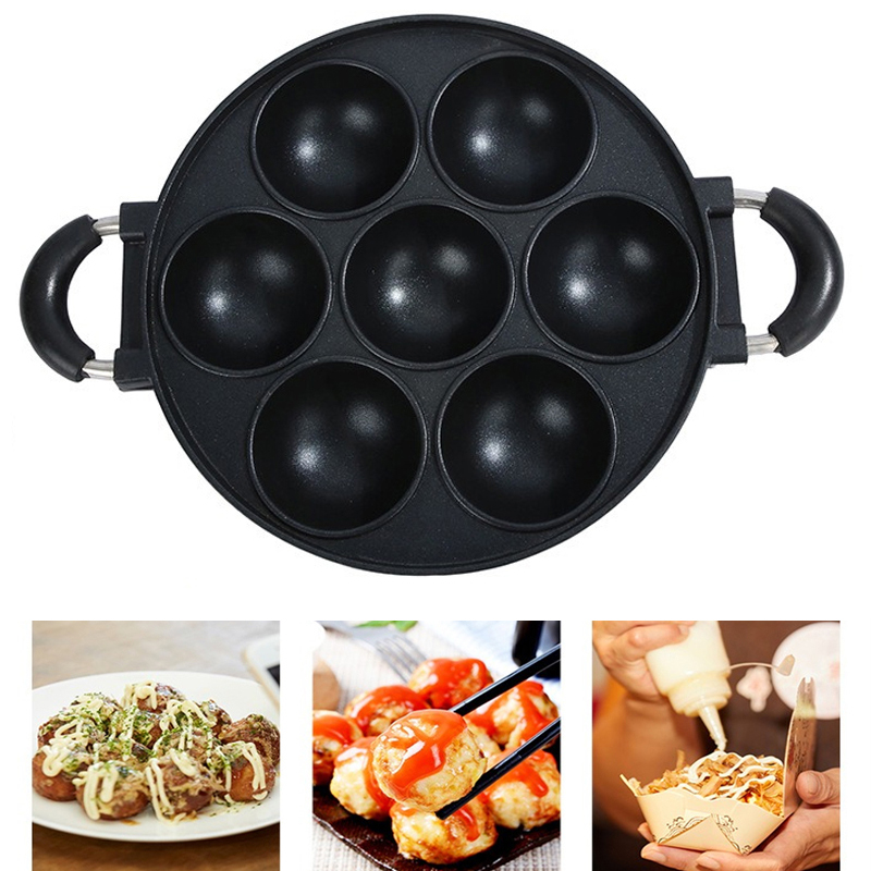 Egg Waffle Pan - 7-otworowa patelnia do gotowania ciasta Żeliwna