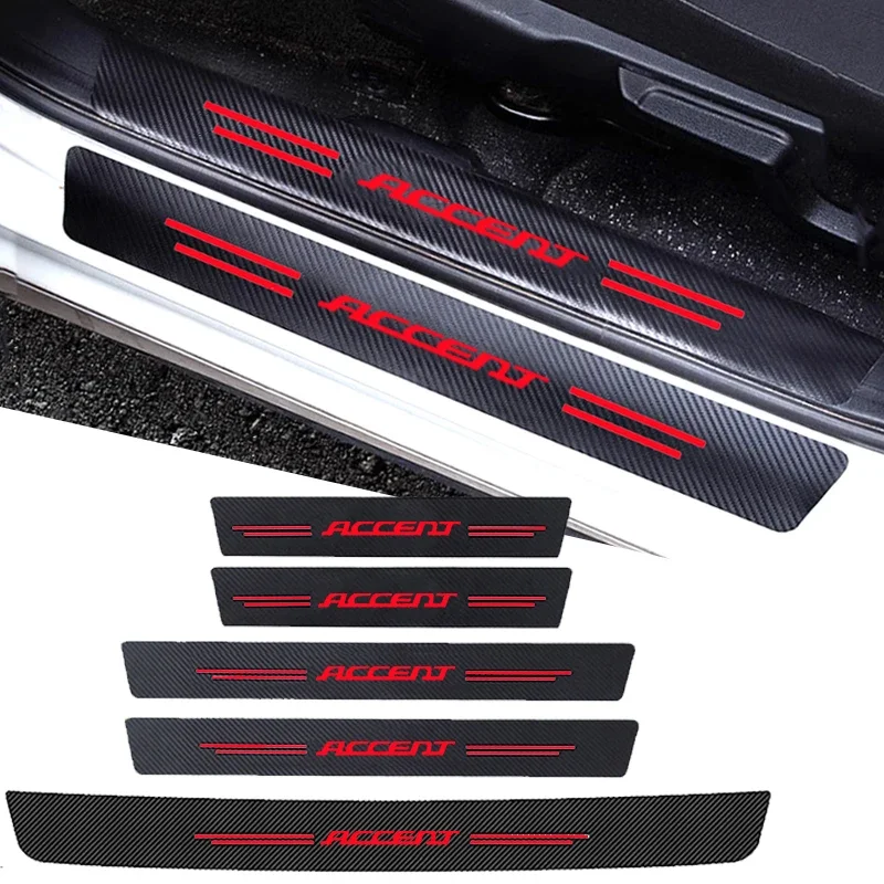 Crepe Pan Carbon - Naklejki na próg drzwi do Hyundai