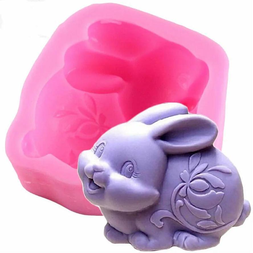 Bunny Cake Mold - Silikonowa forma z królika wielkanocnego glina