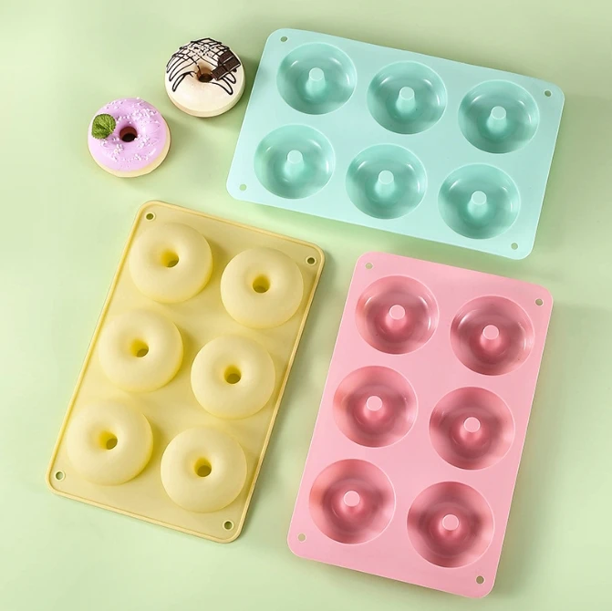 Donut Mold Silicone - Wielootworowa, żaroodporna silikonowa forma do donutów,