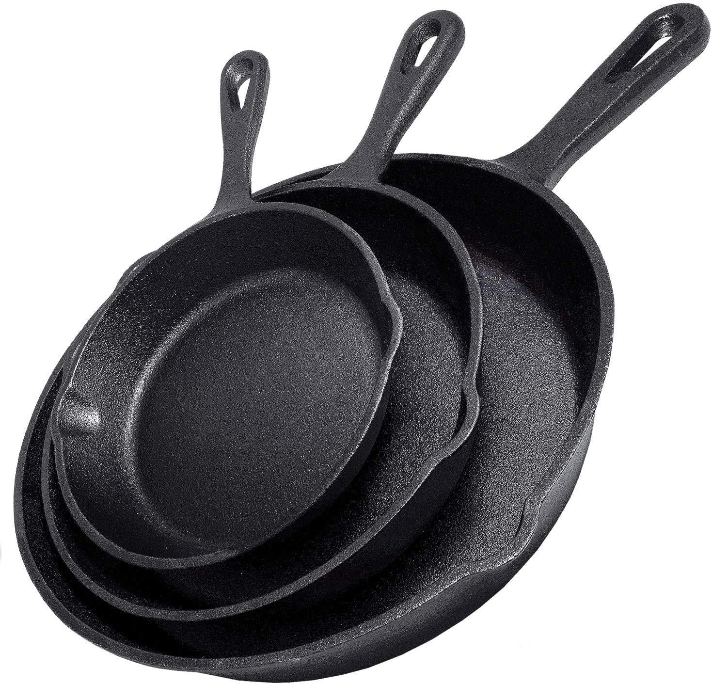 Mini Pancake Griddle - Patelnia żeliwna 14/16/20cm, nieprzywierająca, do omletów,
