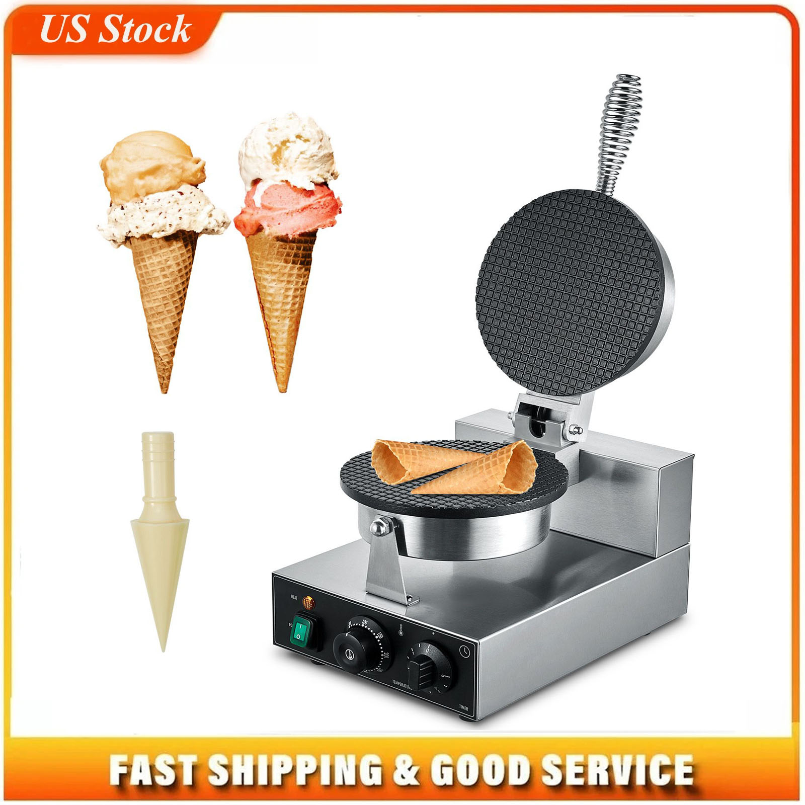 Waffle Cone Maker - Elektryczna maszyna do robienia rożków do