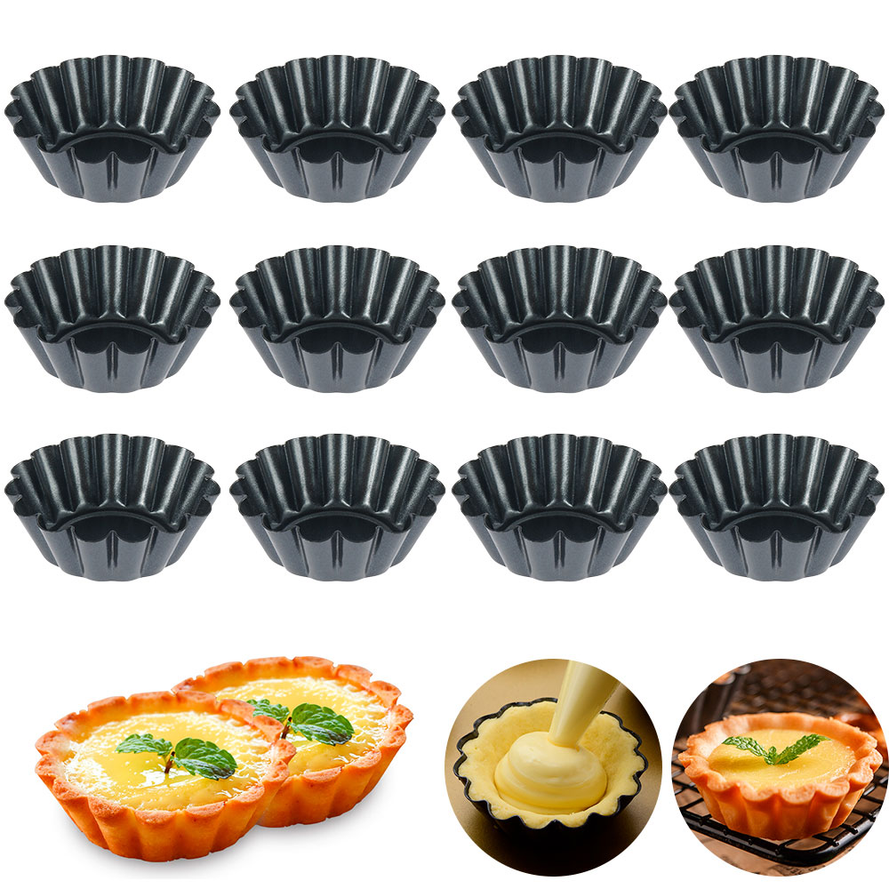 12Pcs Pan Mold Tart Quiche Fla – Egg Waffle Pan recenzja i cena