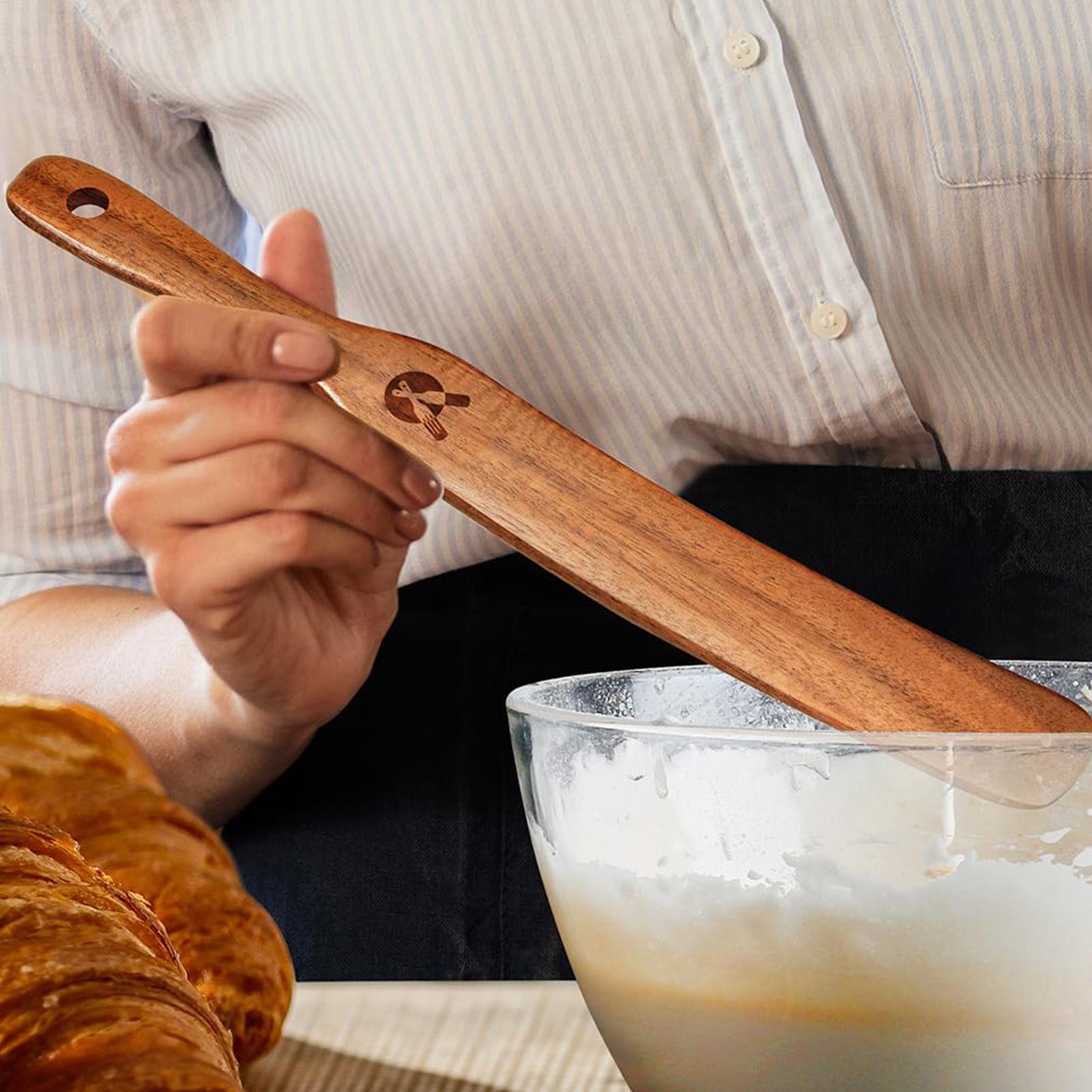 Drewniana mieszadło, wąska szp – Okonomiyaki Spatula recenzja i cena