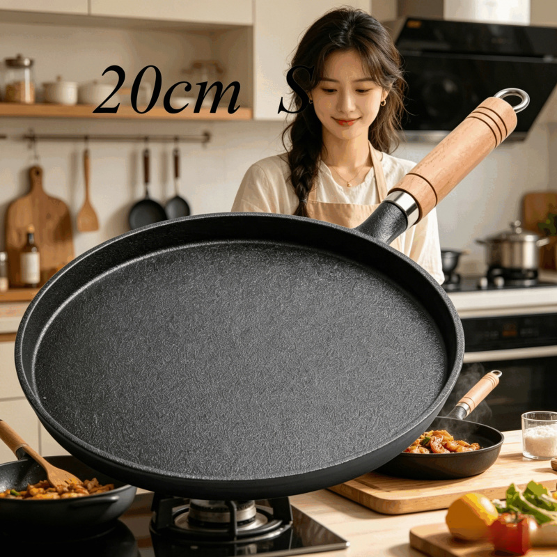 Patelnia żeliwna 20 cm z drewn – Egg Waffle Pan recenzja i cena